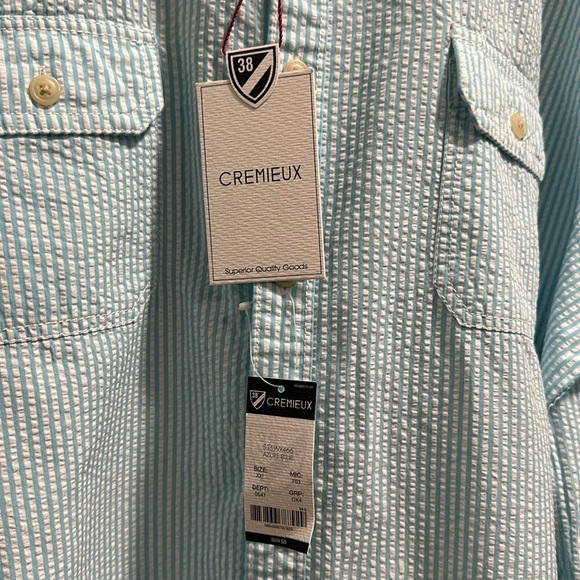 Cremieux Classics lite green and white stripes XXL - Picture 5 of 5